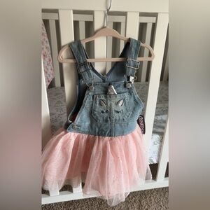 OshKosh B'gosh Denim and Pink Unicorn Skirtall